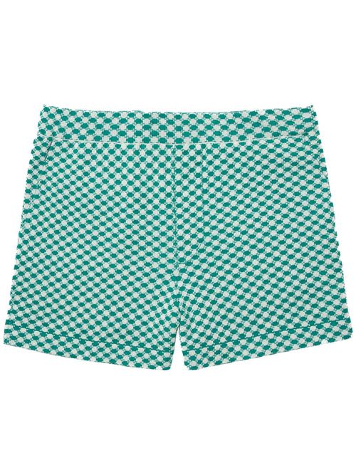 Geometric-print shorts - Green