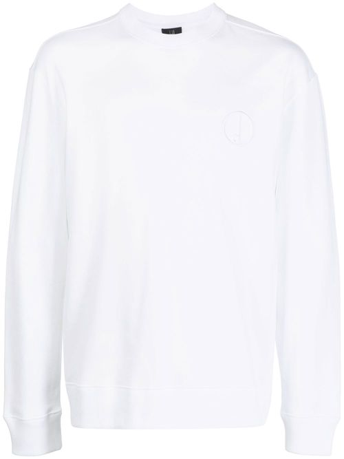 Logo-detail long-sleeve sweatshirt - White