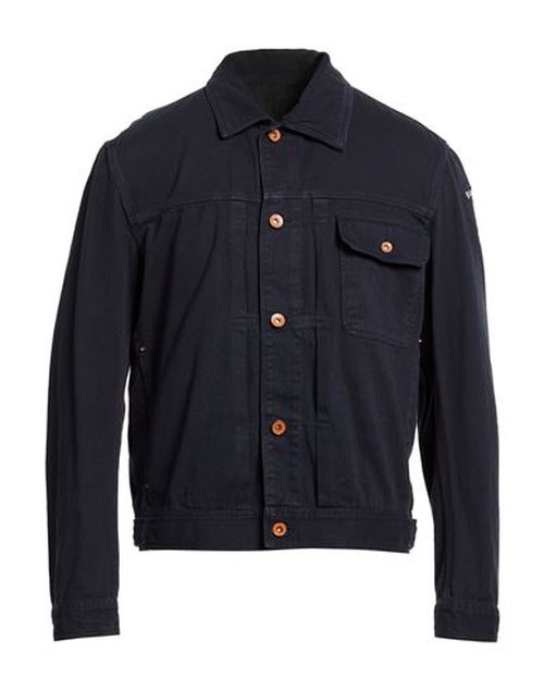 Man Denim outerwear Navy Size XXL Cotton