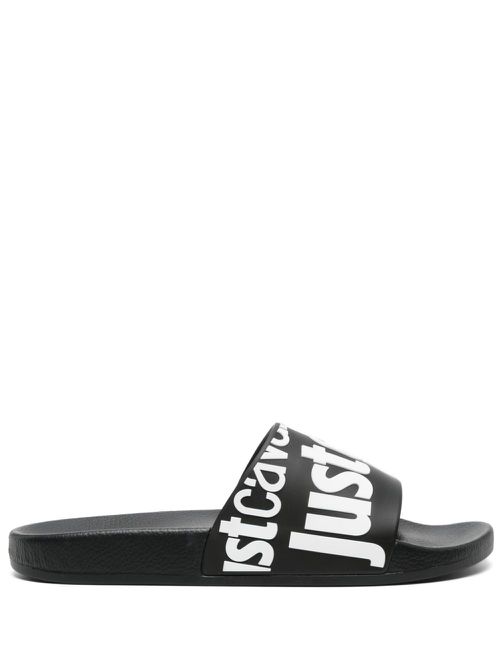 Logo-embossed slides - Black
