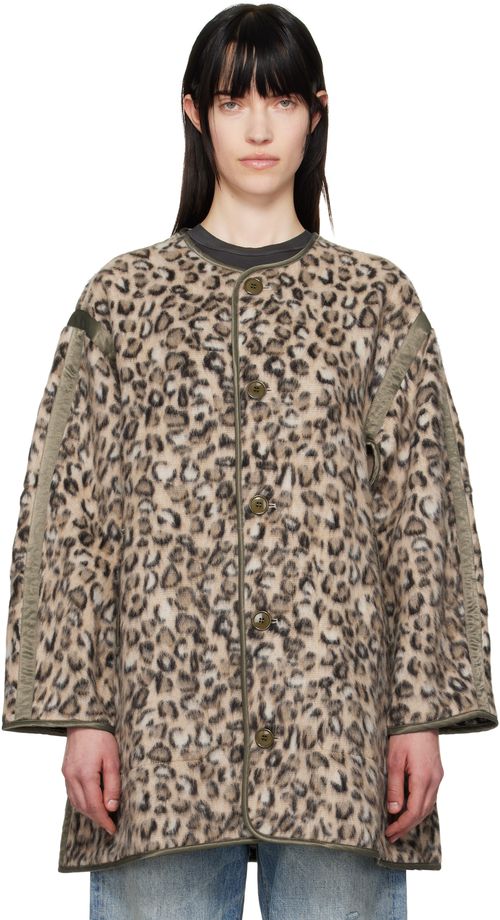 R13 Beige Taped Liner Coat