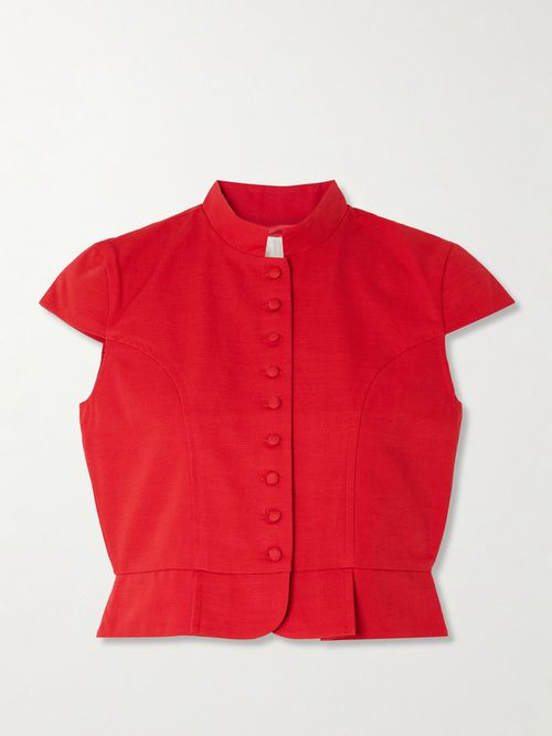 Amoako Cotton Blouse - Red