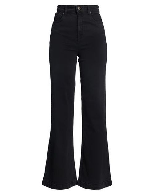 Woman Jeans Black Size 29 Cotton, Elastane
