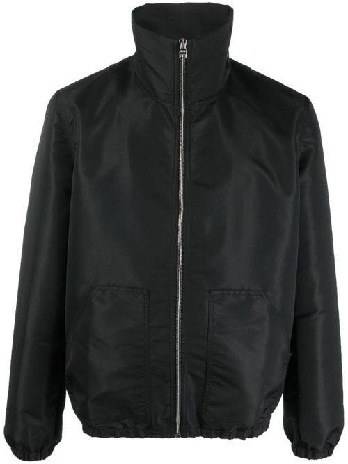 Black Black Logo Bomber Jacket