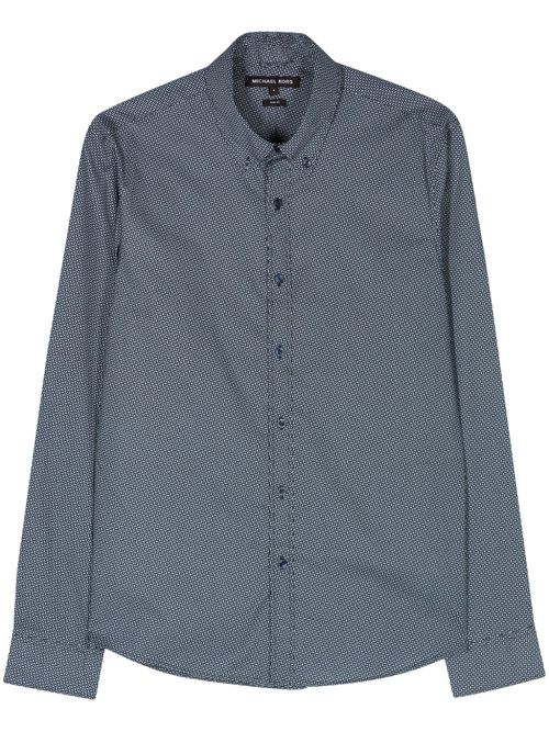 Graphic-print cotton shirt - Blue