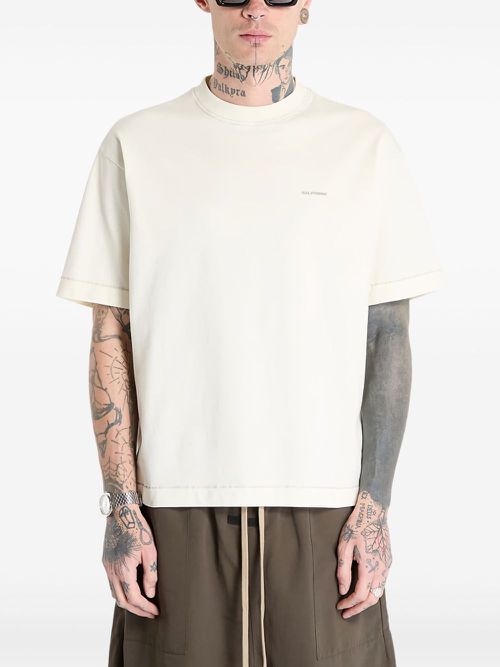 Logo-stamp short-sleeve T-shirt - White