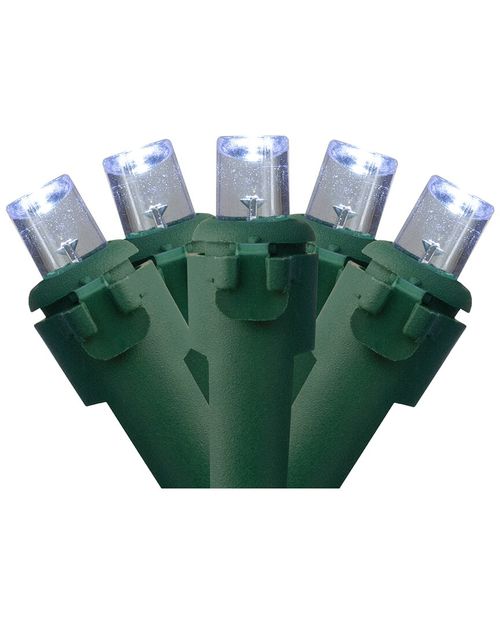 Northlight 300 Pure White LED Wide Angle Mini Christmas Lights - 74.75 ft  Green Wire
