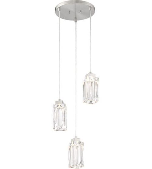 George Kovacs Putnam Place 3-Light Pendant Light in Brushed Nicke