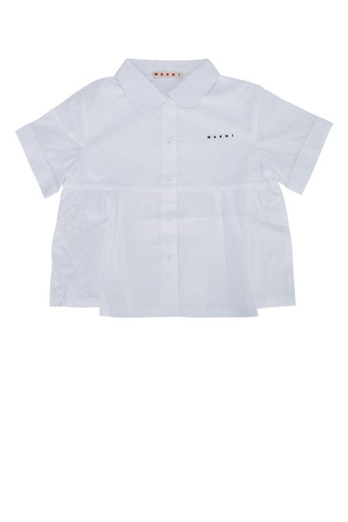 Collared Cotton Shirt — White
