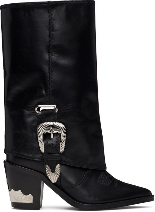 Toga Pulla Black Western Style Boots