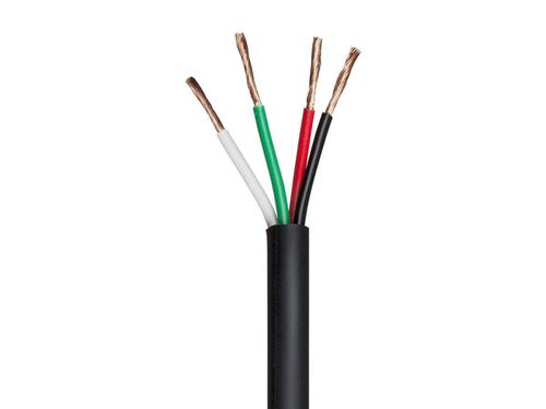 Speaker Wire, CMP Rated, 4-Conductor, 18AWG, 1000ft, Black