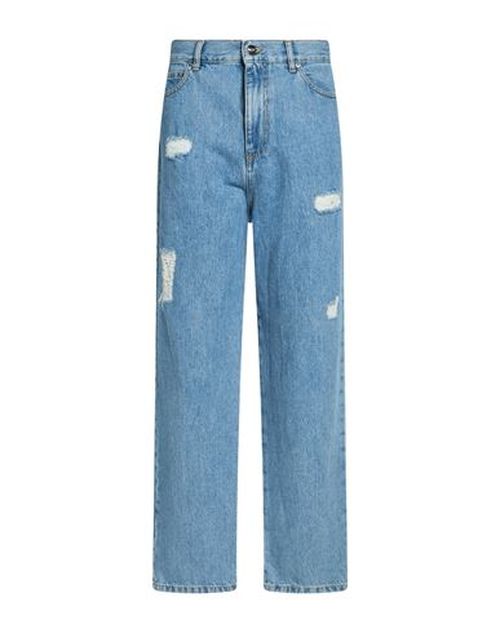 Woman Jeans Blue Size 10 Cotton, Elastane
