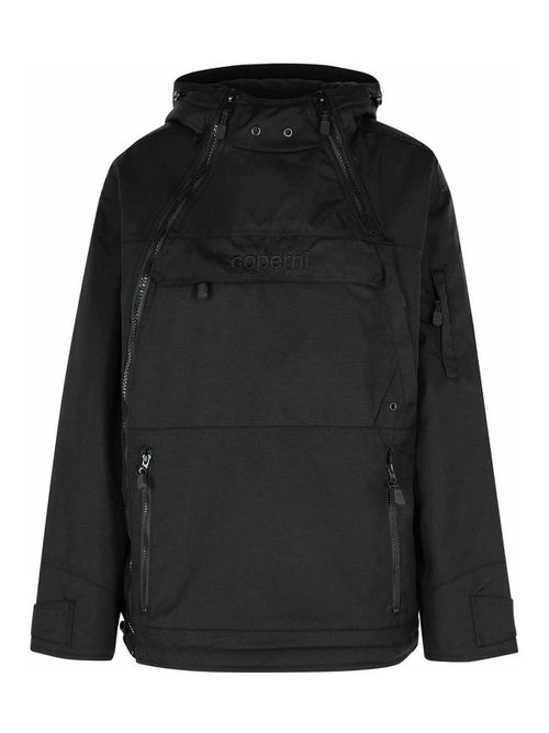 Asymmetric Black Polyamide Jacket