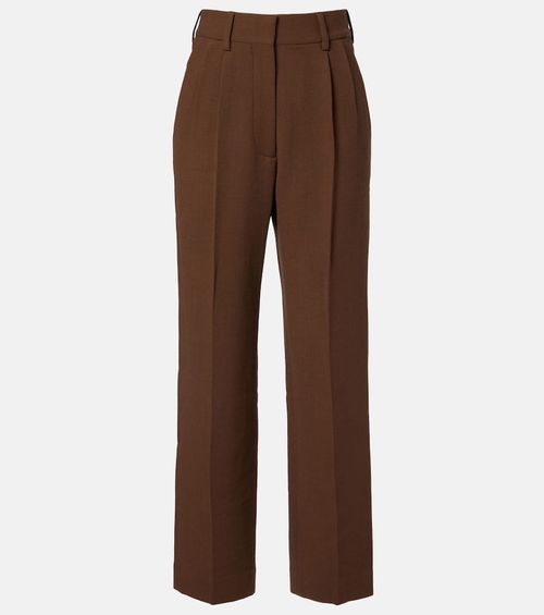Blazé Milano Fox high-rise virgin wool crêpe wide-leg pants