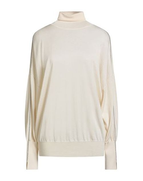 Cashmere Woman Turtleneck Ivory Size S Cashmere, Silk, Brass