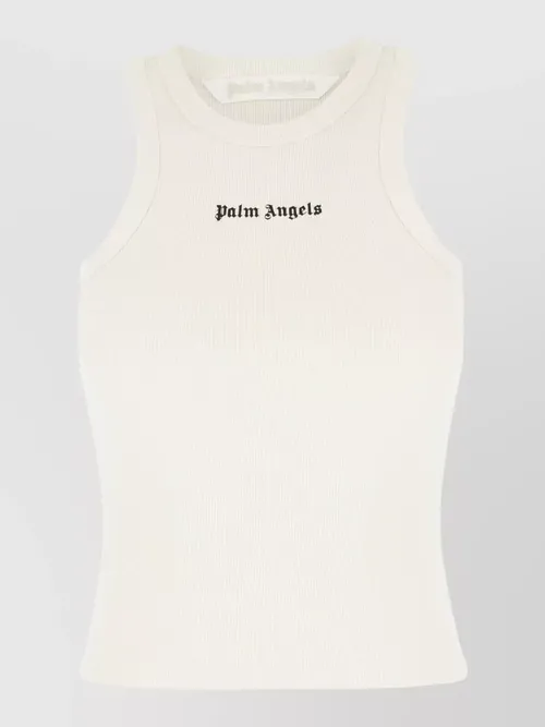 Palm Angels - ribbed sleeveless top knitwear piece