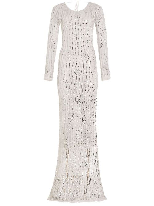 Cherri crochet-knit maxi dress - White