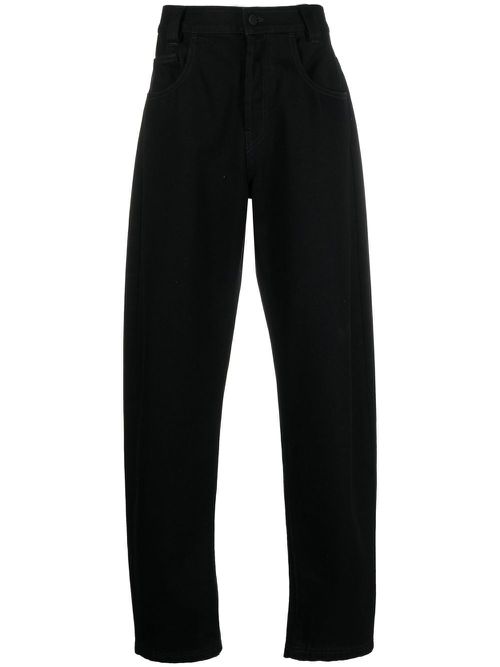 Tapered straight-leg jeans - Black