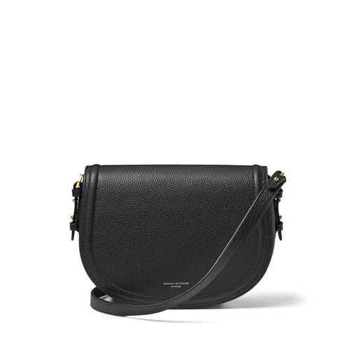 Stella Satchel Crossbody Bag in Black Pebble