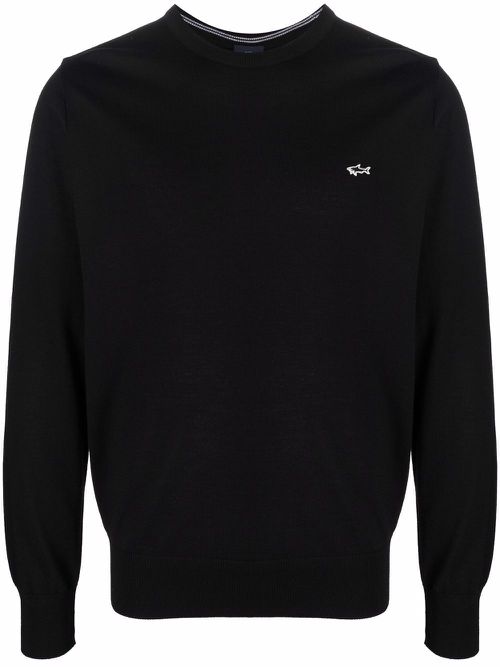 Embroidered logo jumper - Black