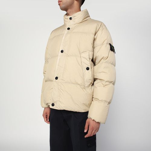 Desert colored down jacket in nylon