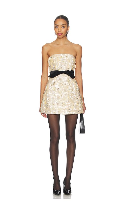 Retrofete Tate Dress in Cream & Black. L also in S