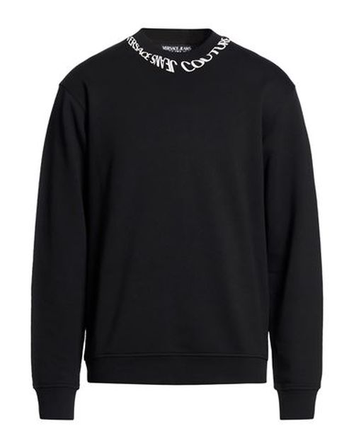 Man Sweatshirt Black Size L Cotton, Elastane