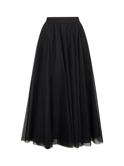 Layered Tulle Skirt — Black