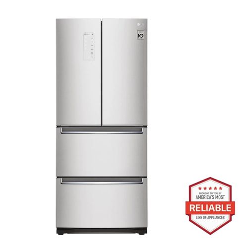 LG Kimchi/Specialty Food French Door Refrigerator, Platinum Silver, 14.. ft