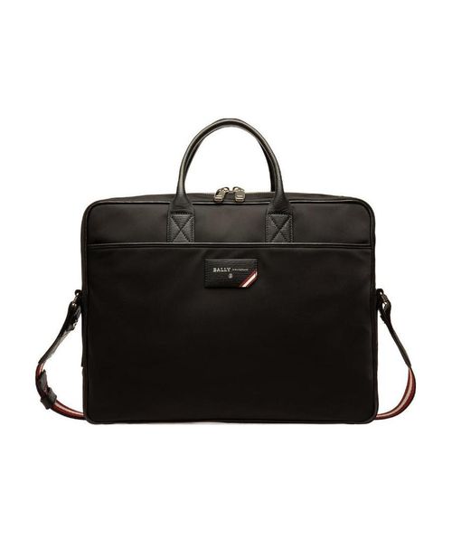 Faldy Logo Patch Briefcase Bag