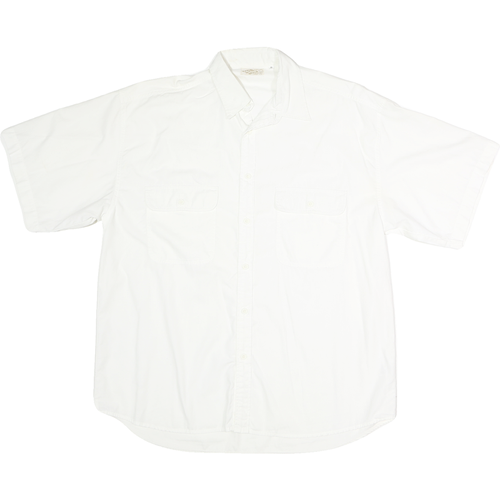 LEE COOPER Mens White Cotton Shirt M Button Pocket Casual Summer