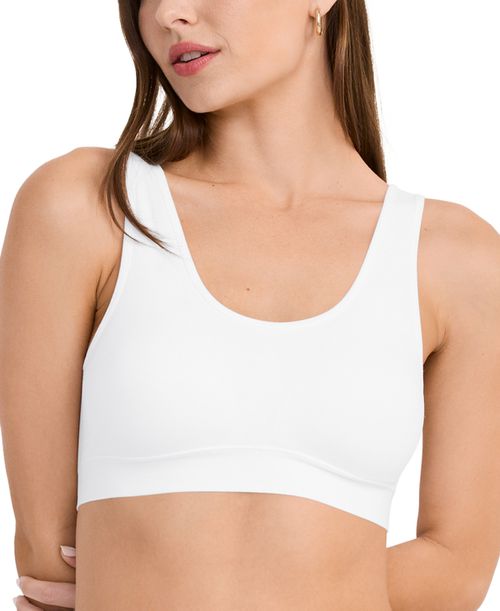 Women's Seamfree Stretch Tank-Strap Bralette 4450 - White