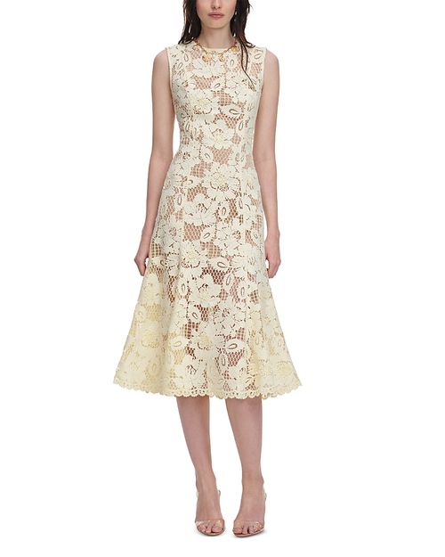Crochet Lace Midi Dress