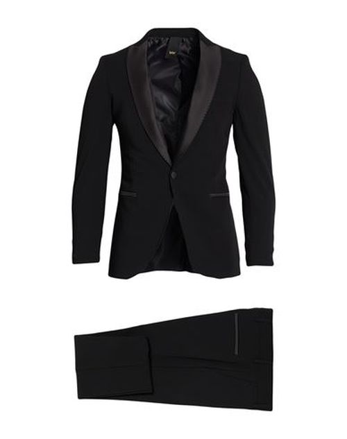 Man Suit Black Size 34 Polyester, Viscose, Elastane
