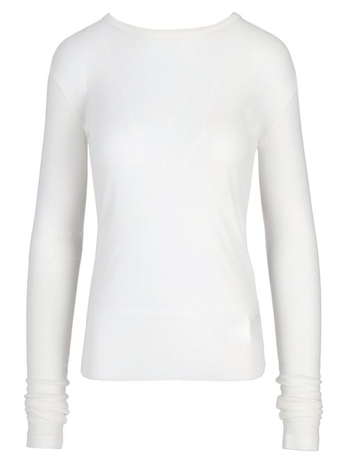 White Solid Crew Neck T-Shirt