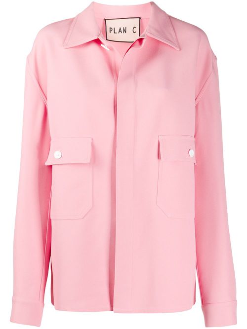 Oversized shirt jacket - Pink