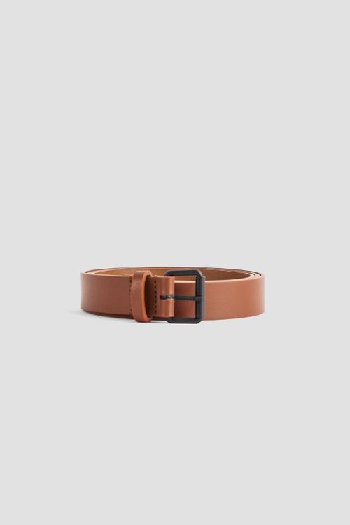 Fine-Grained Leather Belt — Brown