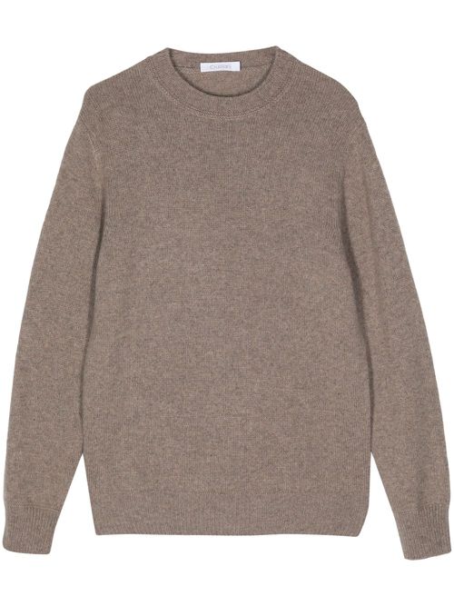 Crew-neck cashmere jumper - Neutrals