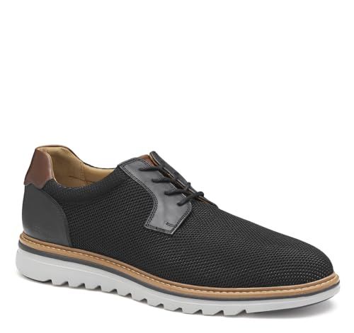 Johnston & Murphy Men's Ralston Plain Toe Knit Lace-Up Oxford