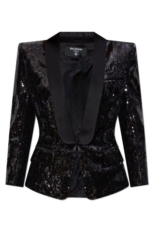 Sequinned Collared Blazer
