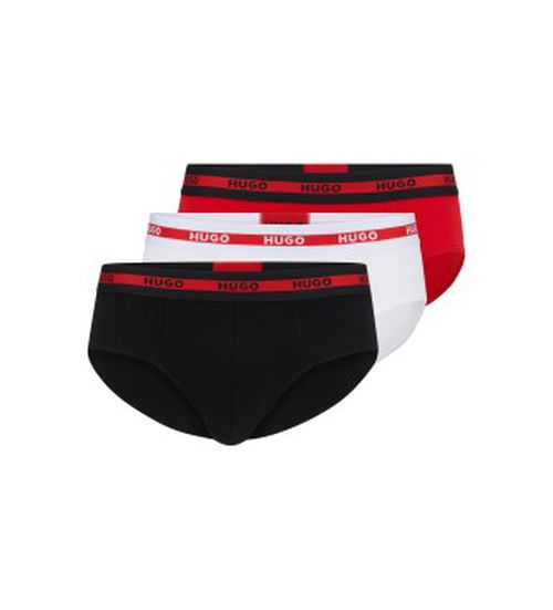 HUGO for man. 50492378 3-pack Triplet Briefs red, white, navy (M), Homewear, Cotton
