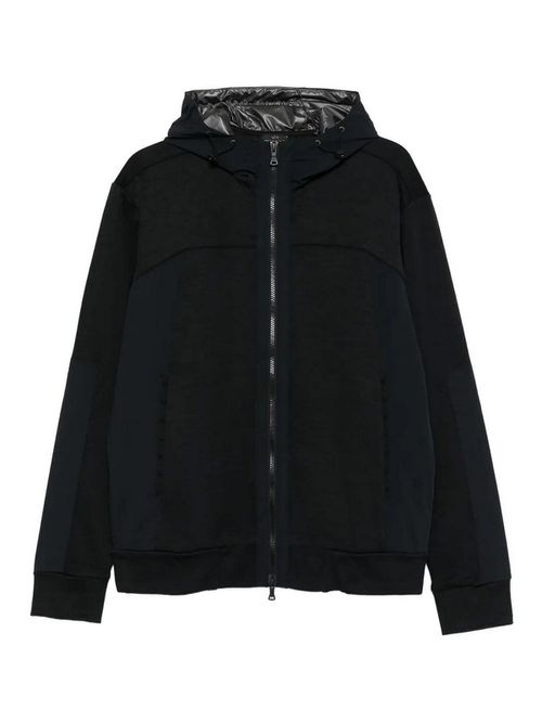 Cotton And Nylon Zip-Up Hoodie