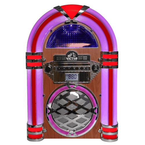 Broadway II Desktop CD Jukebox with Multi-Color LED Lighting