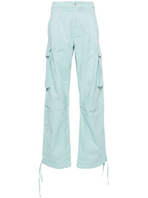 Wide-leg cargo trousers - Blue