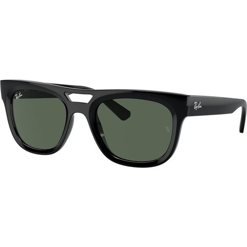 Ray - Ban Unisex Ray - Ban RB4426 PHIL 667771 Sunglasses Injected Black Green Squared Norma