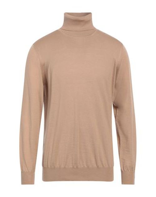 Man Turtleneck Sand Size XL Merino Wool