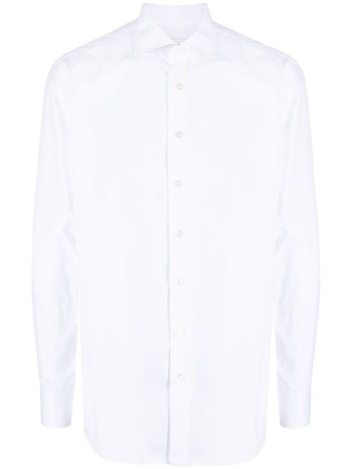 Poplin button-up cotton shirt - White