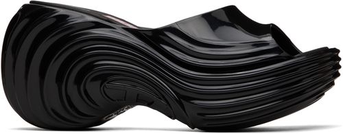 Black Melissa Edition Quantum Platform Heeled Sandals