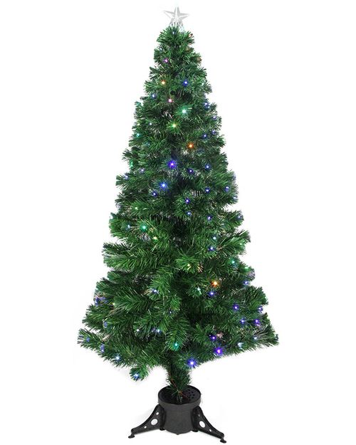 Northlight 6ft Pre-Lit LED Color Changing Fiber Optic Christmas Tree With Star Tree Topper