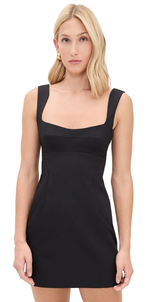 Alizee Structured Mini Dress Black